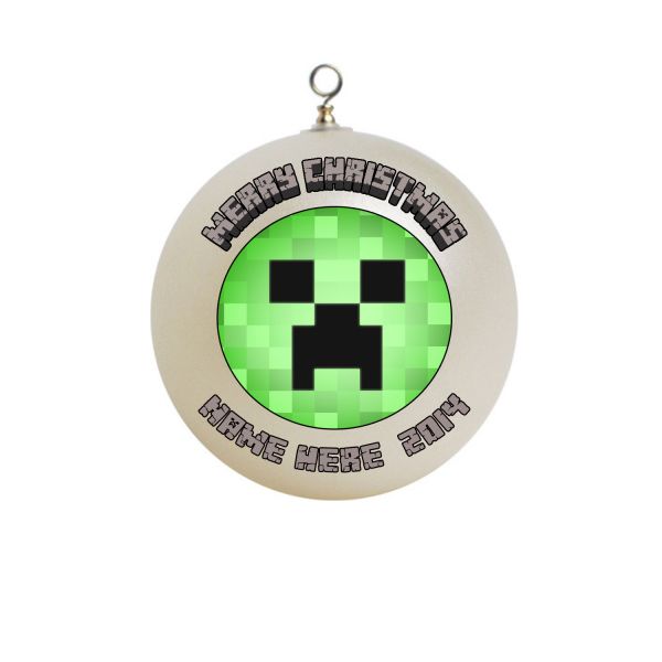Personalized Minecraft Creeper Christmas Ornament Custom Gift#8