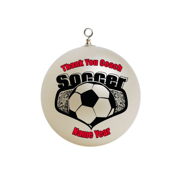 Personalized Sports soccer Christmas Ornament #9