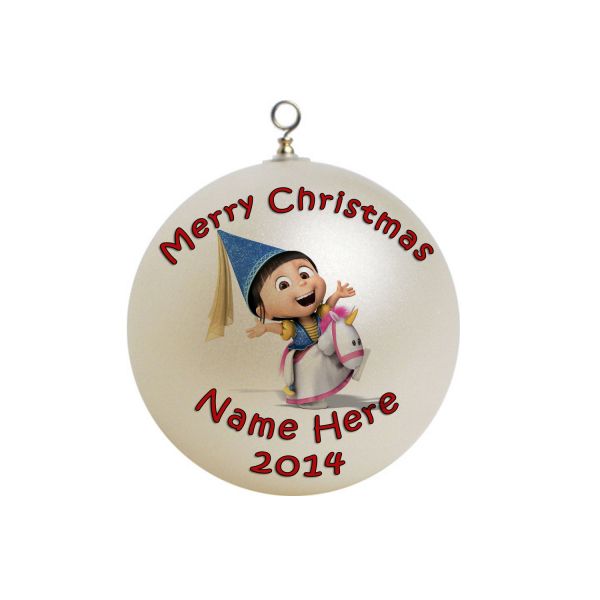 Personalized Despicable Me Minions Agnes Christmas Ornament #9