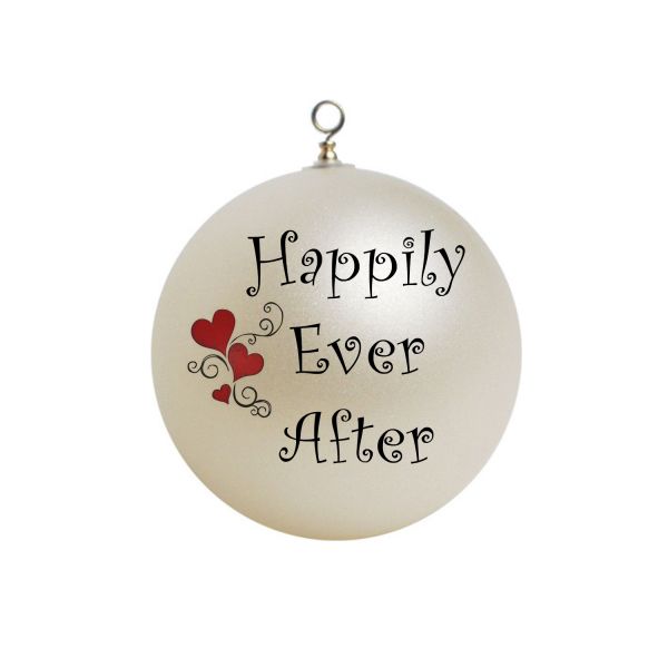  Wedding Gift, Engagement Gift, Wedding, Bride Groom Gift Happily Ever After Christmas Ornament Your Wedding Date #9