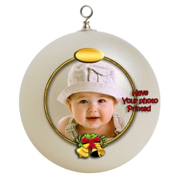 Personalized ADD PHOTO Personalized Baby's First Christmas ornament Custom Gift # 1