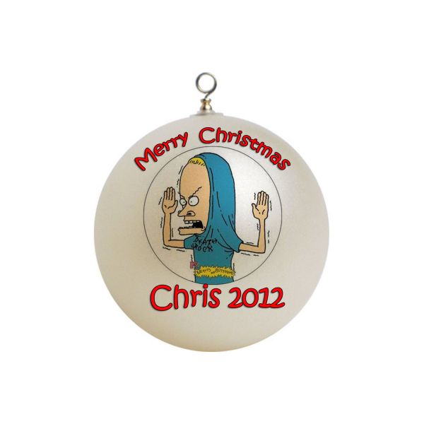 Personalized Bevis and Butthead X-mas Ornament #4
