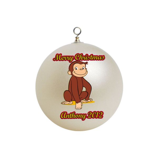 Personalized Curious George Christmas Ornament Gift #3