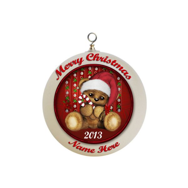 Personalized Christmas Bear Christmas Ornament Custom Gift #1
