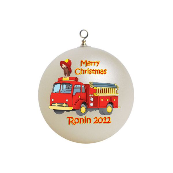 Personalized Curious George Christmas Ornament Gift #4