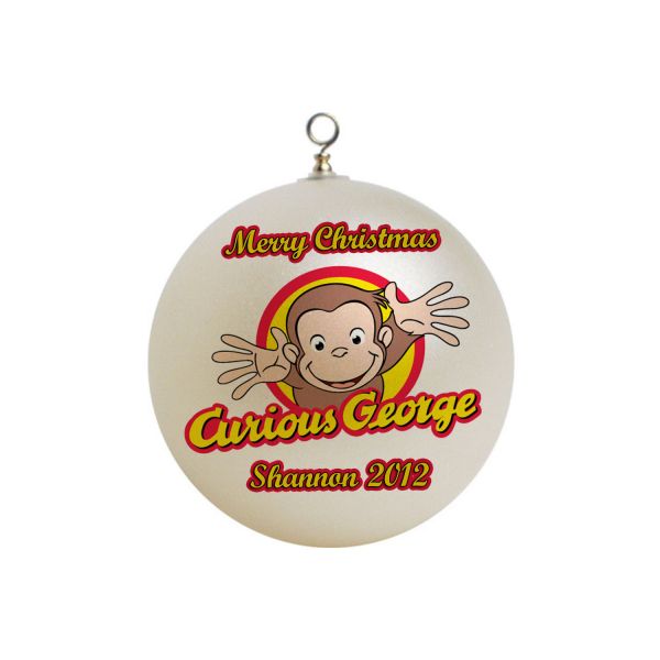 Personalized Curious George Christmas Ornament Gift #2