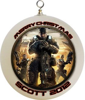Personalized Gears Of War Christmas Ornament #2