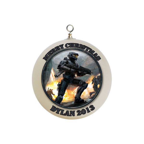 Personalized Halo Christmas Ornament custom gift #2