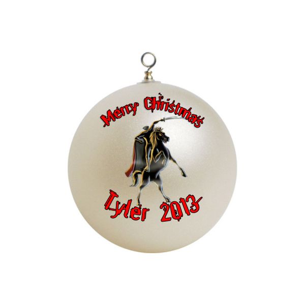 Personalized Headless Horseman Christmas Ornament #2