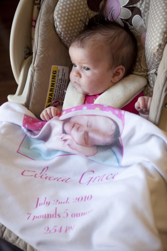 Personalized Custom printed Baby Keepsake Towel PINK