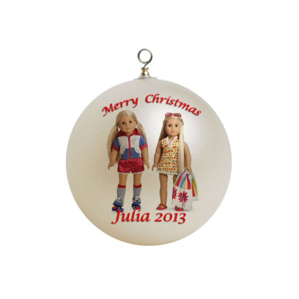 Personalized American Girl X-mas Ornament Julie & Summer