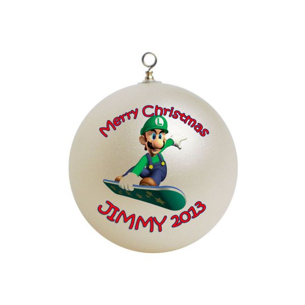 Personalized Super Mario x-mas Ornament luigi #3
