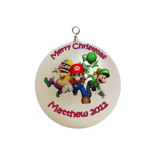 Personalized Super Mario Brothers x-mas Ornament #3