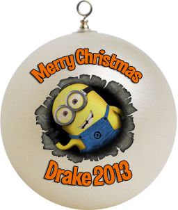 Personalized Despicable Me Minon Christmas Ornament #1