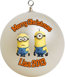 Personalized Despicable Me Minon Christmas Ornament #2