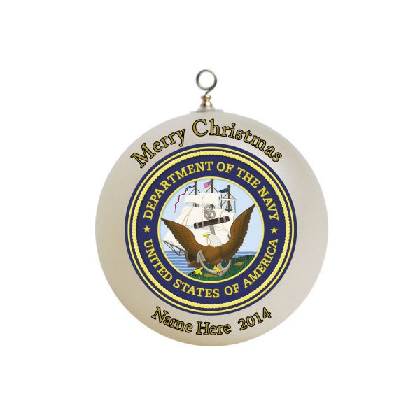 Personalized US Navy Christmas Ornament Gift #3