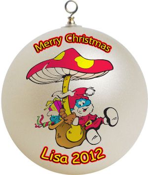 Personalized Smurfs Christmas Ornament #2