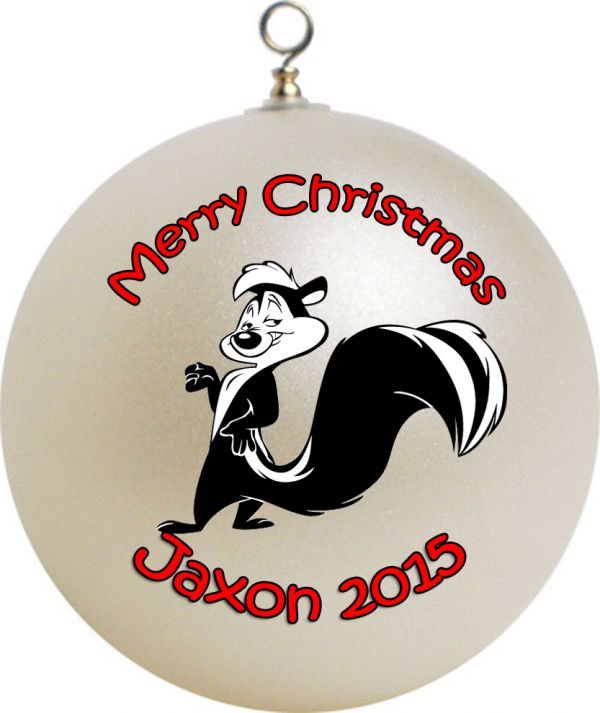 Personalized Pepe Le Pew Christmas Ornament Custom #1