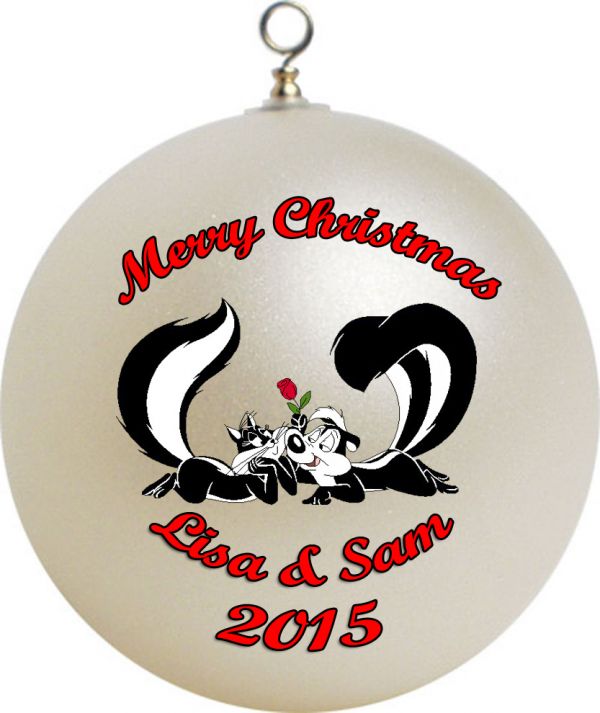 Personalized Pepe Le Pew Christmas Ornament Custom #2