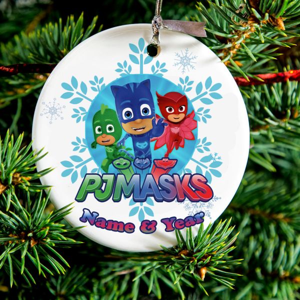 Personalized Round Ceramic Ornament PJ Mask 1