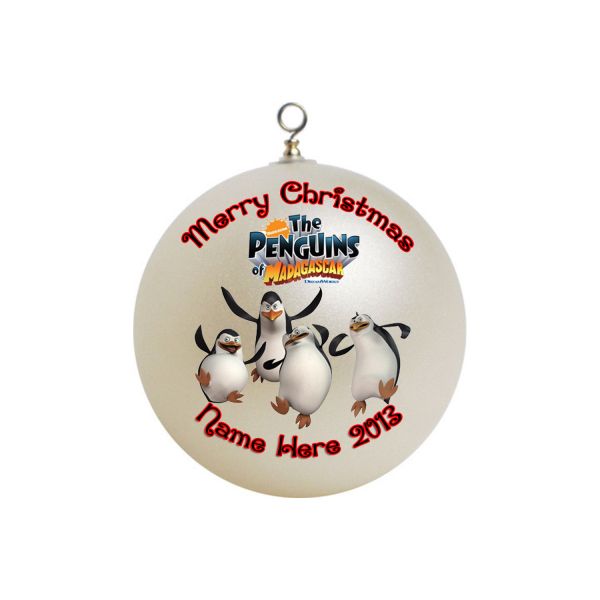 Personalized Penguins of Madagascar Christmas Ornament #1