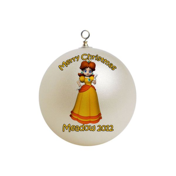 Personalized Super Mario x-mas Ornament Princess Daisy