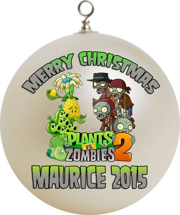 Personalized Plants vs Zombies Christmas Ornament Custom #2