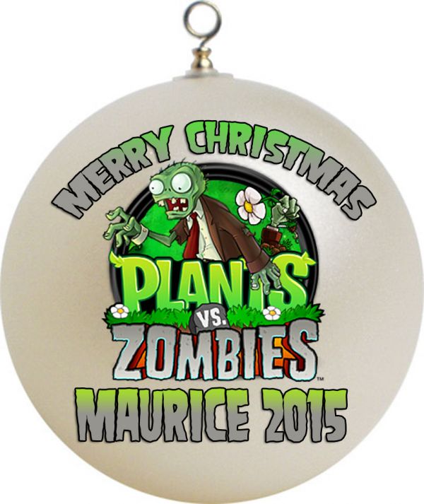 Personalized Plants vs Zombies Christmas Ornament Custom #3