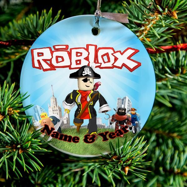 Personalized Round Ceramic Ornament Roblox 1