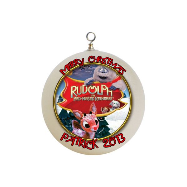 Personalized Rudolph the Red Nosed Reindeer Christmas Ornament #1