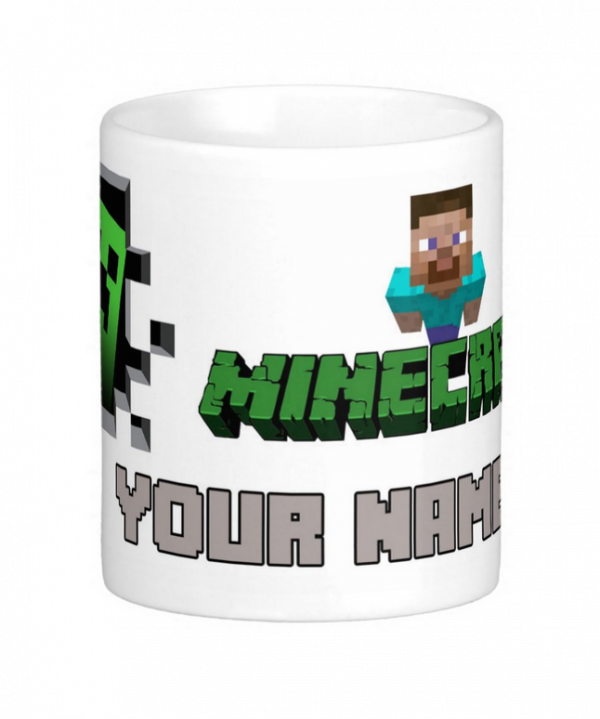Personalized Minecraft Kids Plastic Mug 11oz #1