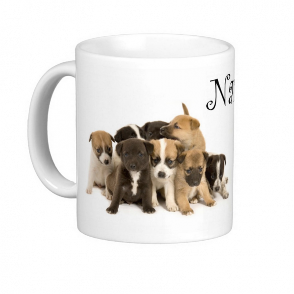 Personalized dog puppy Kids Plastic Mug 11oz #1