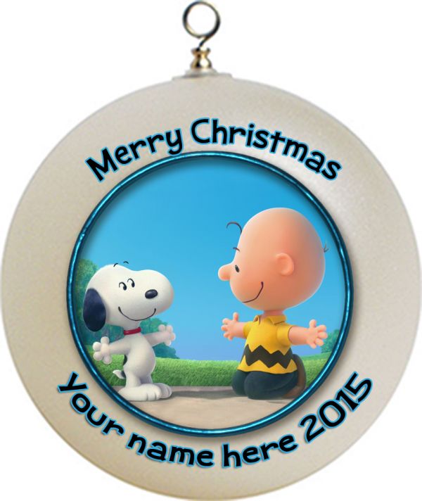 Personalized Peanuts Snoopy Charlie Brown Christmas Ornament Custom #1