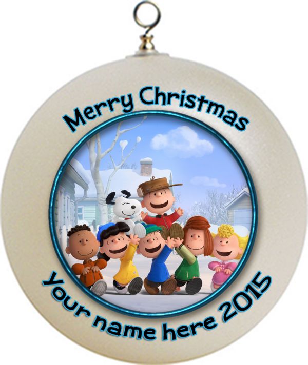 Personalized Peanuts Snoopy Charlie Brown Christmas Ornament Custom #2