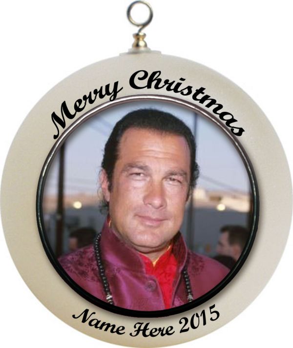 Personalized Steven Seagal Christmas Ornament Custom Gift #1