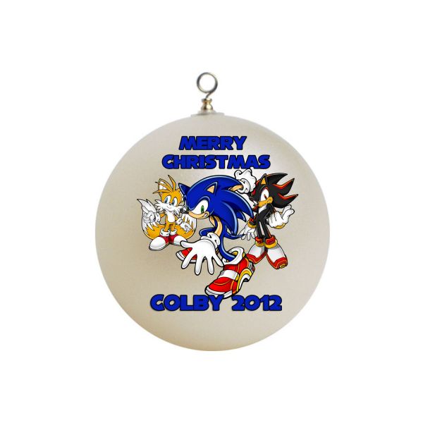 Personalized Sonic the Hedgehog team x-mas Ornament