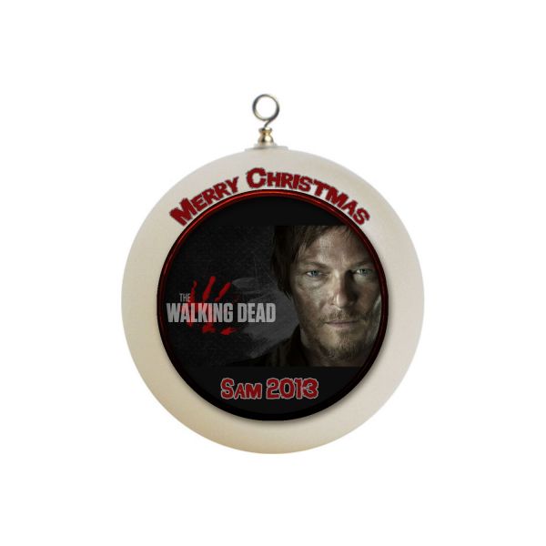 Personalized The Walking Daryl Dead Christmas Ornament #1