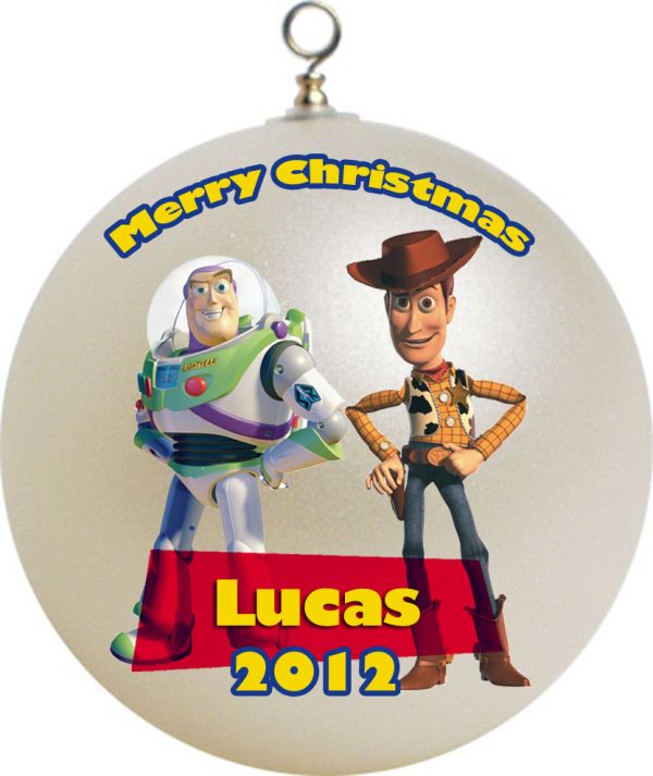 Personalized Toy Story Buzz & Woody Christmas Ornament